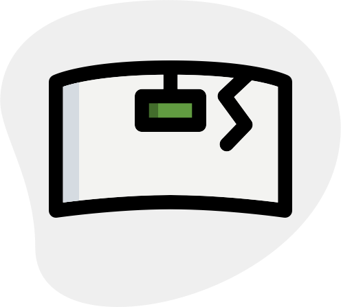 Icon of a cracked windscreen